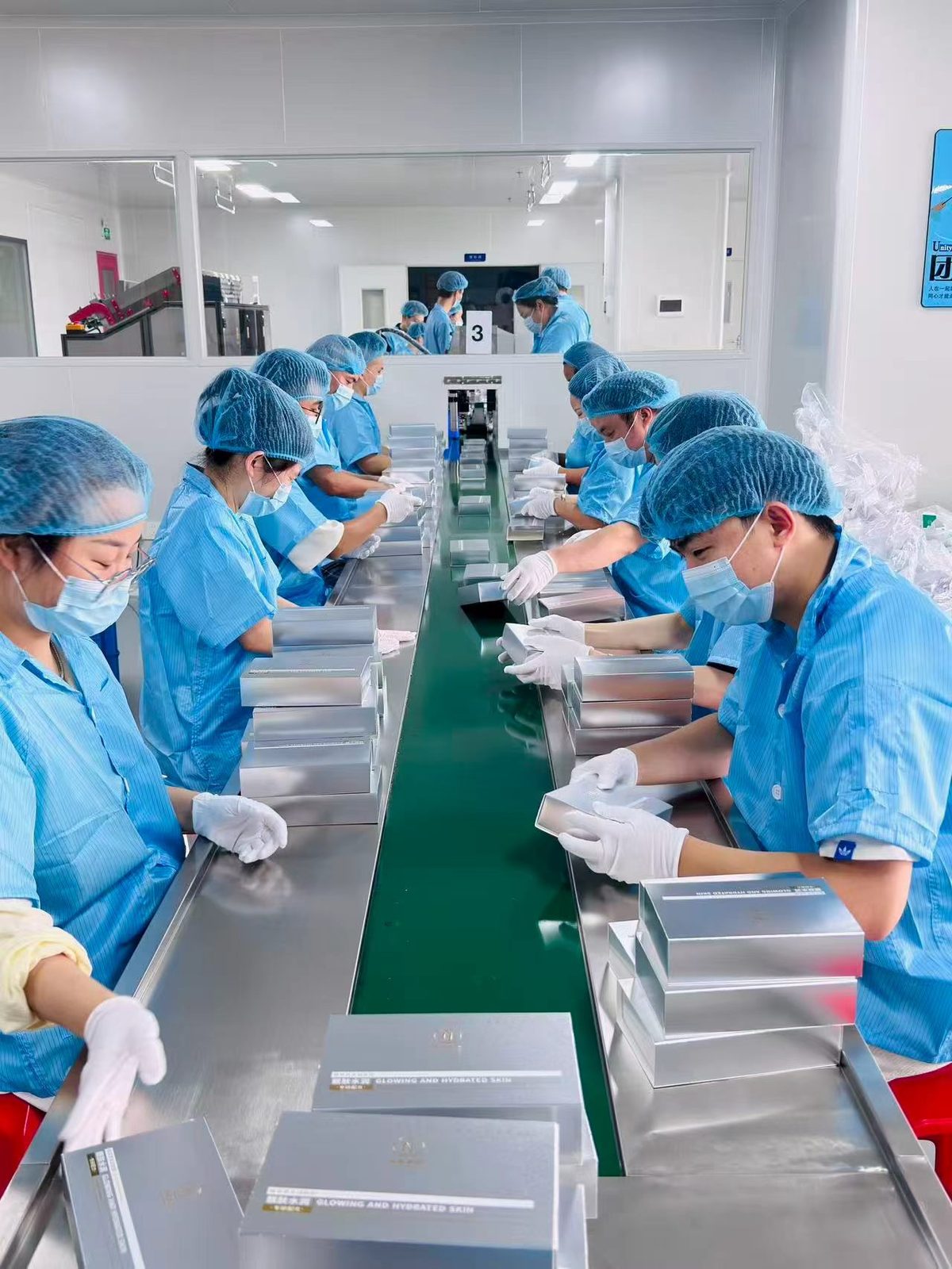 Full range skincare OEM including sunscreen and cleanser production line